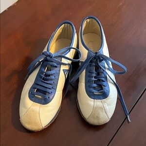 🇫🇷 Le Coq Sportif Blue and Cream French Sneakers